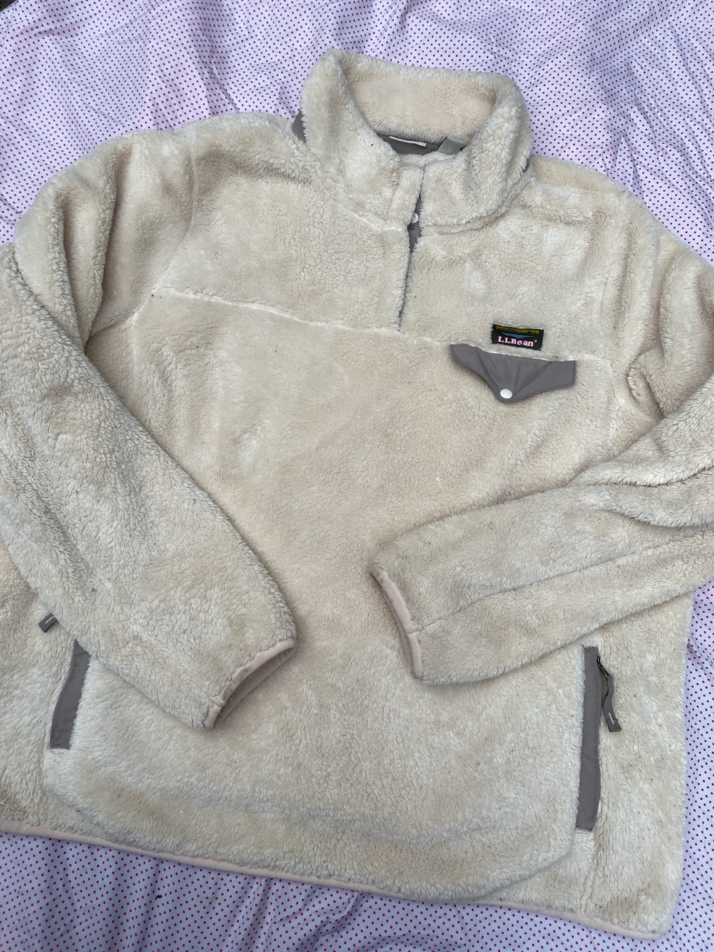 LL Bean Sherpa Fleece Pullover